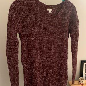 Long Purple Knit Sweater